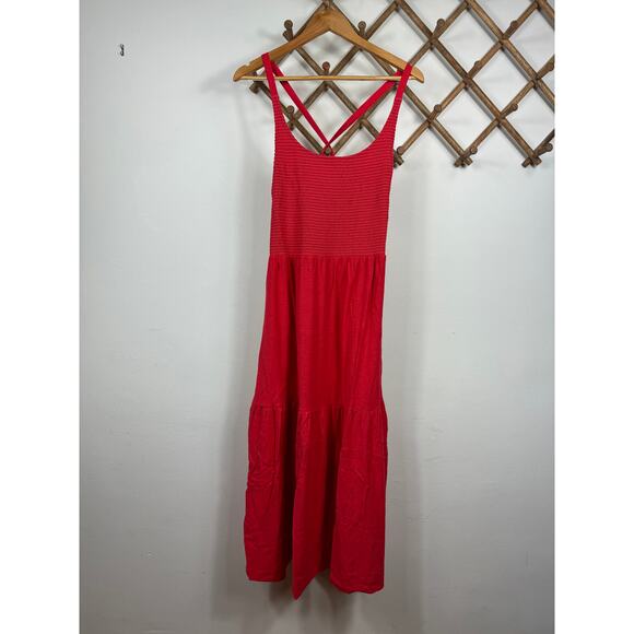 Nation LTD Penelope Cross Back Midi Dress in Cherry Bomb Size XXL - Picture 4 of 10